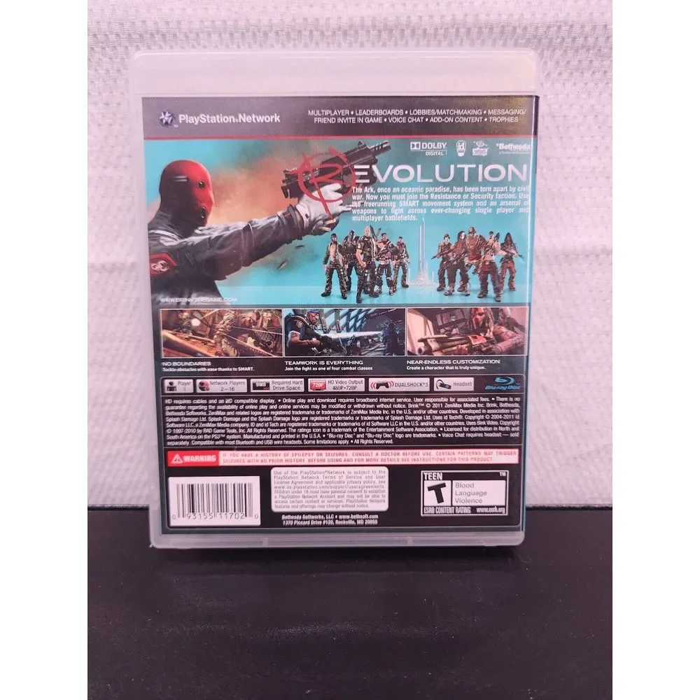 Brink PS3 Playstation 3 - Complete No Scratches‎